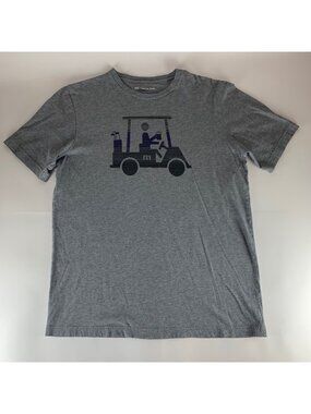 Travis Mathew Golf Gray Short Sleeve Crewneck Shirt Mens Large